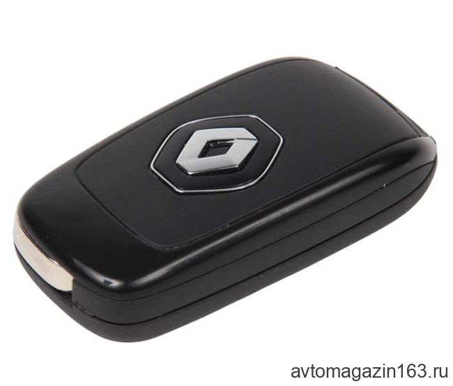 Ключ замка зажигания Renault HITAG AES (выкидной, хром) 3 кнопки VAC 102