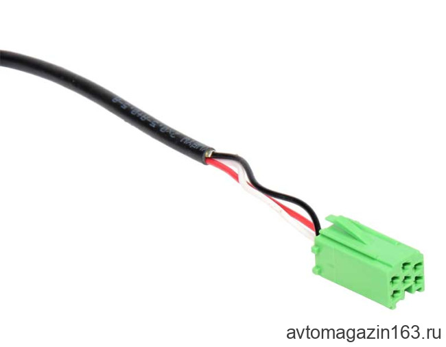 Разъем 6-pin 3 провода Веста 4А0 972 643 A Mini ISO зеленый жгута проводов камеры заднего вида