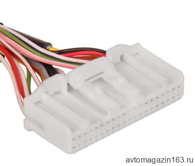 Разъем 40-pin 21 провод для магнитолы Веста 1318389-1 белый AMP