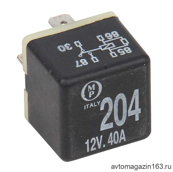 Реле 4-х контактное 40А (204) черное VAG 431951253H OMP