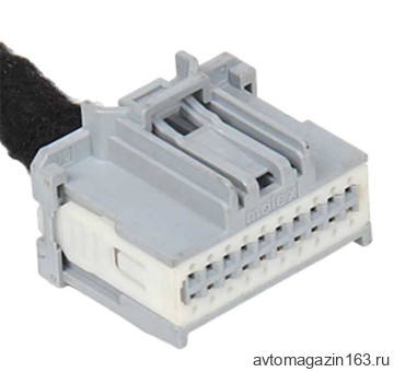 Разъем 20-pin 13 проводов Веста 34729-0201 для блока комфорта, комбинации приборов MOLEX серый