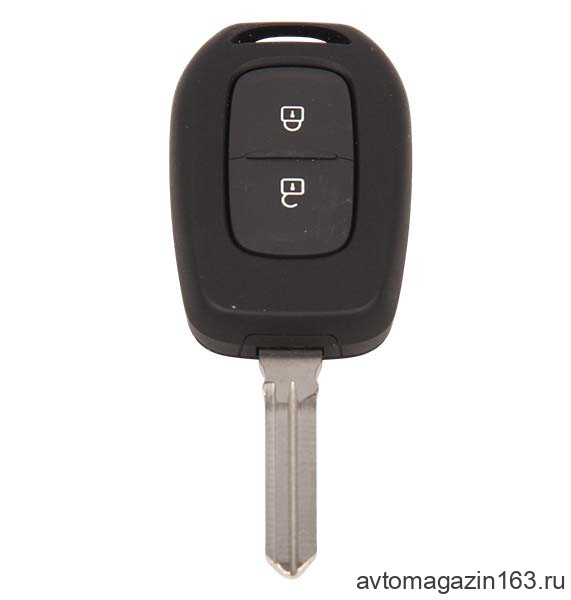 Ключ замка зажигания Renault HITAG 3 PCF 7961 (хром) 2 кнопки HU179