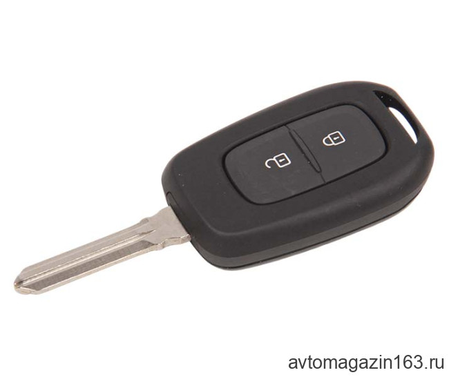 Ключ замка зажигания Renault HITAG 3 PCF 7961 (хром) 2 кнопки HU179