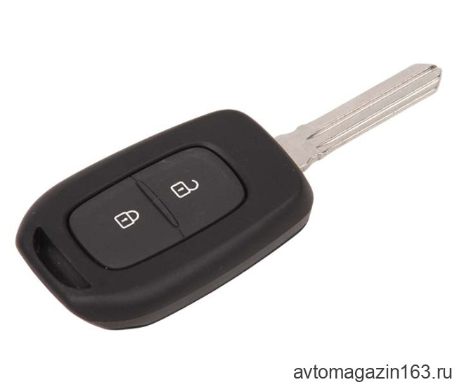 Ключ замка зажигания Renault HITAG 3 PCF 7961 (хром) 2 кнопки HU179