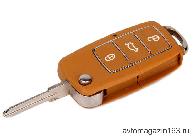 Ключ замка зажигания 1118, 2170, 2190, Datsun, 2123 выкидной по типу Volkswagen Люкс, 3 кн песочный