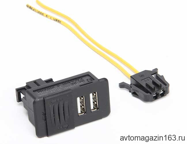 Устройство зарядное для USB 2123 Шевроле Нива 2 гнезда с разъемом СОАТЭ