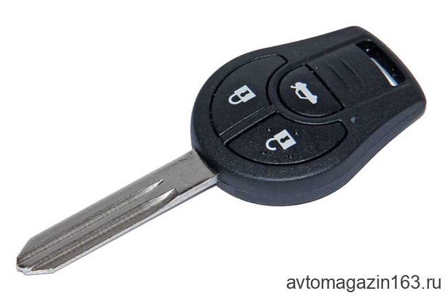 Ключ замка зажигания Nissan Juke, Nissan Tiida 3 кнопки