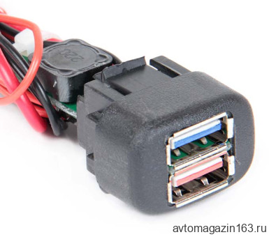 Устройство зарядное для USB 1118 Калина, 2123 Шевроле Нива, 2114, 2110-2112 с европанелью АПЭЛ