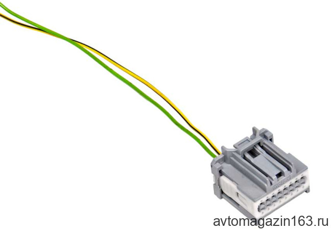 Разъем 16-pin 2 провода Веста 34729-0161 MOLEX серый