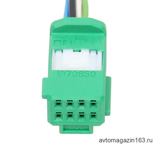 Разъем 8-pin 6 проводов для кнопки обогрева лобового стекла Renault 1379659-4 зеленый TEConnectivity