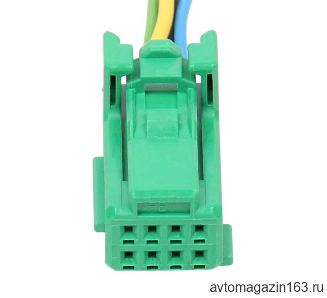 Разъем 8-pin 6 проводов для кнопки обогрева лобового стекла Renault 1379659-4 зеленый TEConnectivity