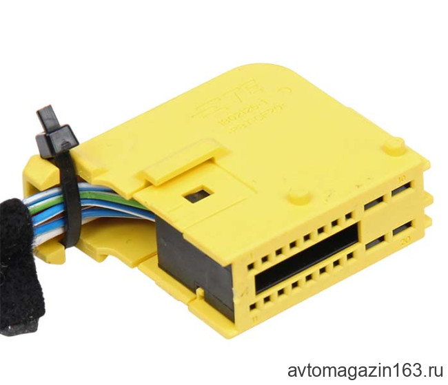 Разъем 20-pin 8 проводов для переднего сиденья Renault Clio Mk5 желтый 1802126-1 TE Connectivity