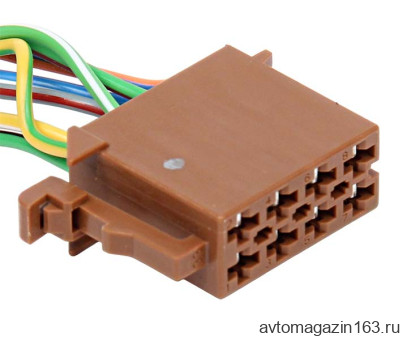 Разъем 8-pin 4 провода для магнитолы (динамики) Нива Легенд 962191-1 коричневый TE Connectivity