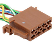 Разъем 8-pin 4 провода для магнитолы (динамики) Нива Легенд 962191-1 коричневый TE Connectivity