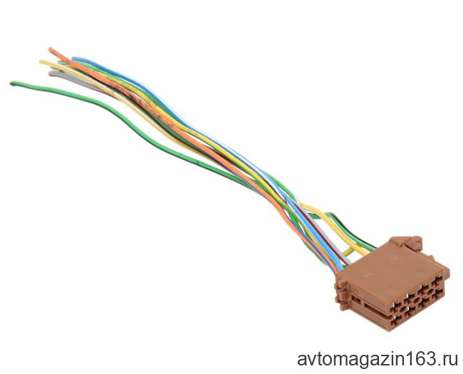 Разъем 8-pin 4 провода для магнитолы (динамики) Нива Легенд 962191-1 коричневый TE Connectivity