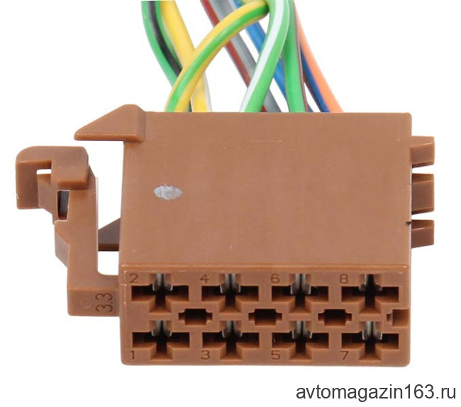 Разъем 8-pin 4 провода для магнитолы (динамики) Нива Легенд 962191-1 коричневый TE Connectivity