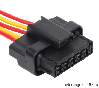 Разъем 5-pin 5 проводов Ларгус 953600-1 для мотора стеклоочистителя, бензонасоса Китай