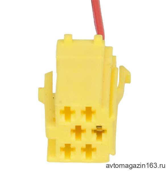 Разъем 6-pin 1 провод Веста 4А0 972 643 Mini ISO желтый