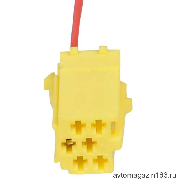 Разъем 6-pin 1 провод Веста 4А0 972 643 Mini ISO желтый