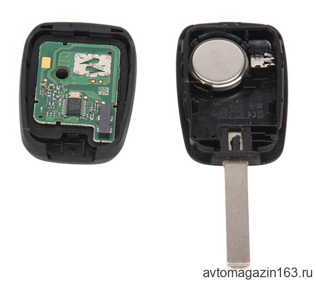 Ключ замка зажигания Renault HITAG 3 PCF 7961 (хром) 3 кнопки с открыванием багажника VA2 Ключ замка зажигания Renault HITAG 3 PCF 7961 (хром) 3 кнопки с открыванием багажника VA2