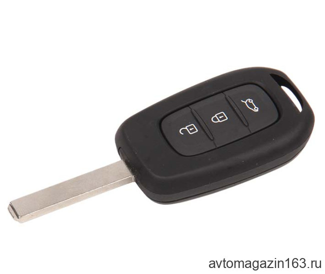 Ключ замка зажигания Renault HITAG 3 PCF 7961 (хром) 3 кнопки с открыванием багажника VA2 Ключ замка зажигания Renault HITAG 3 PCF 7961 (хром) 3 кнопки с открыванием багажника VA2