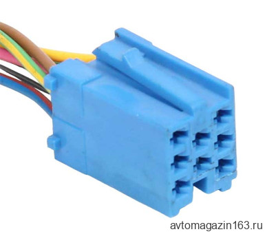 Разъем 8-pin 8 проводов Веста 4А0 972 643 B Mini ISO синий