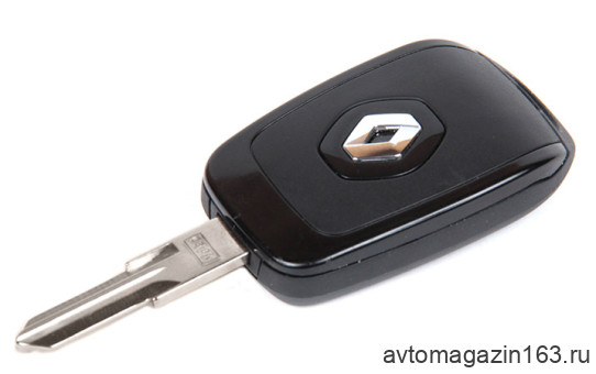 Ключ замка зажигания Renault HITAG 3 PCF 7961 (хром) 2 кнопки VAC 102