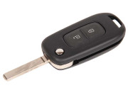 Ключ замка зажигания Renault HITAG AES (выкидной, хром) 2 кнопки Megane 2016, Twingo 2014, Duster