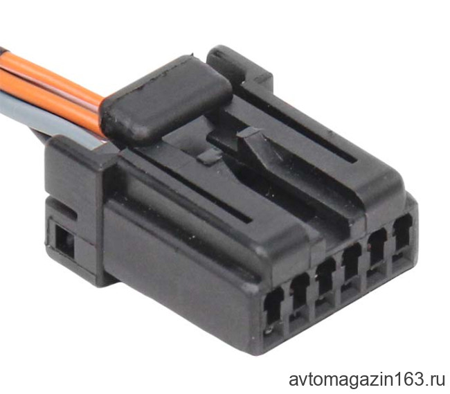 Разъем 6-pin 5 проводов жгута заркал 2170, для реле обогрева лобового стекла Калина, Приора, Гранта
