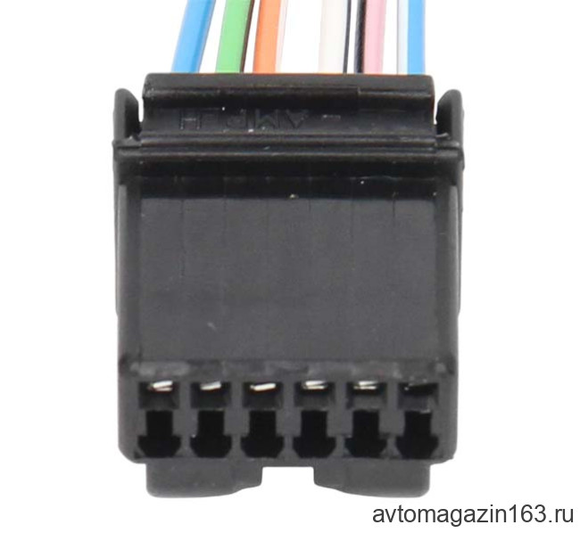 Разъем 6-pin 6 проводов жгута заркал 2170, для реле обогрева лобового стекла Калина, Приора, Гранта