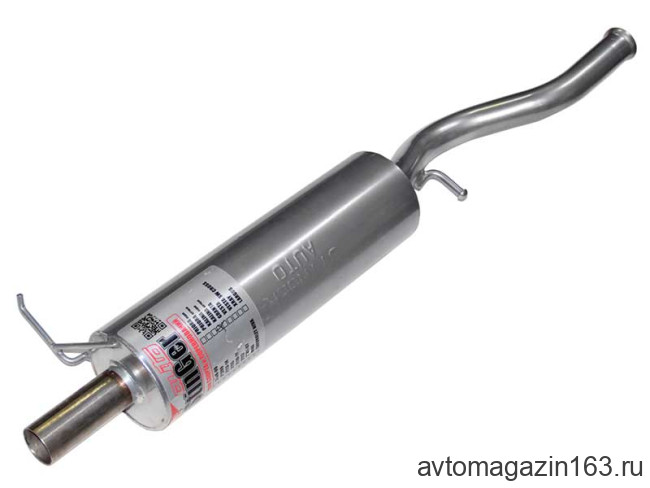 Глушитель основной 1119, Калина 2 (хэтчбек) ТИХИЙ STINGER AUTO