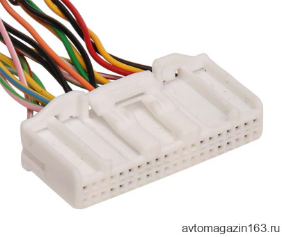 Разъем 40-pin 21 провод для магнитолы Веста, Гранта FL (аналог 1318389-1) белый