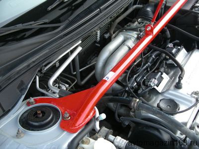 Упор капота Mitsubishi Lancer 9 (2003-2007) (на растяжку, без кронштейна) ТехноМастер