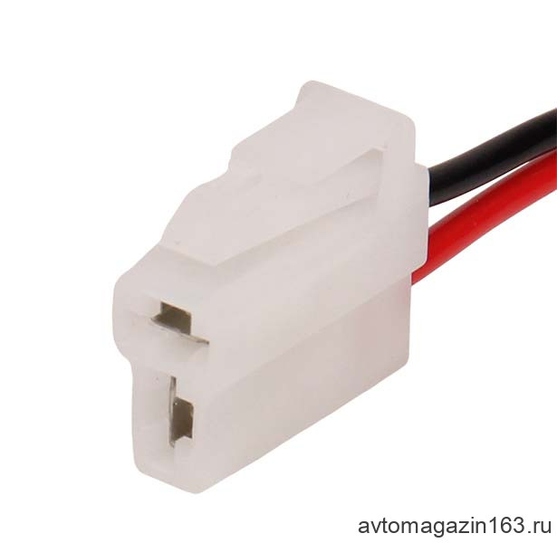 Разъем 2-pin 2 провода для вертилятора отопителя Гранта FL 172130-1 белый