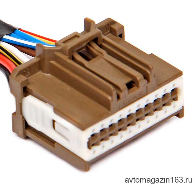 Разъем 20-pin 16 проводов Веста 34729-0202 MOLEX коричневый