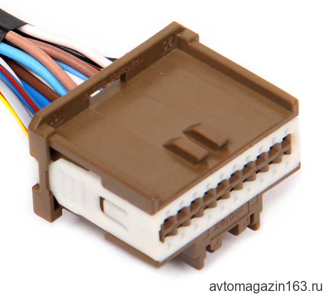 Разъем 20-pin 16 проводов Веста 34729-0202 MOLEX коричневый