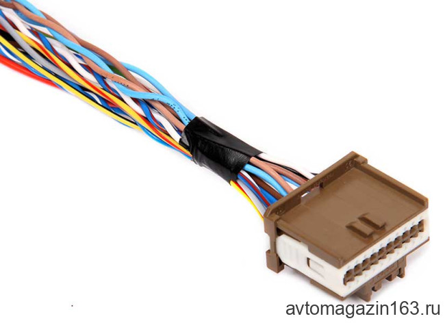 Разъем 20-pin 16 проводов Веста 34729-0202 MOLEX коричневый