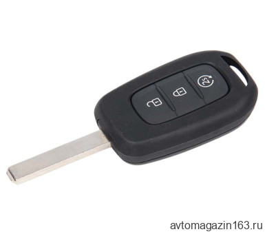 Ключ замка зажигания Renault HITAG 3 PCF 7961 (хром) 3 кнопки с автозапуском VA2 Ключ замка зажигания Renault HITAG 3 PCF 7961 (хром) 3 кнопки с автозапуском VA2
