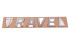 Эмблема TRAVEL на чехол запасного колеса серебристая Эмблема TRAVEL на чехол запасного колеса серебристая