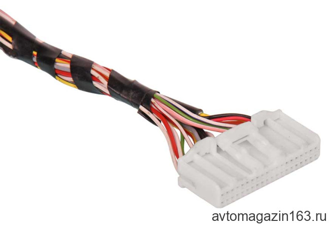 Разъем 40-pin 17 проводов для магнитолы Веста (аналог 1318389-1) белый LHE